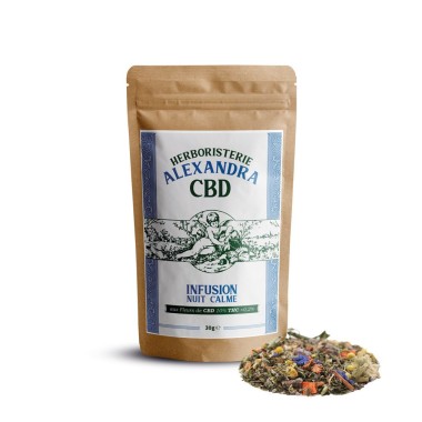 Infusion CBD nuit calme bio - CBD.fr Pro