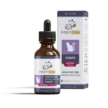 Huile de CBD pour chats - Foxyvet- CBD.fr Pro