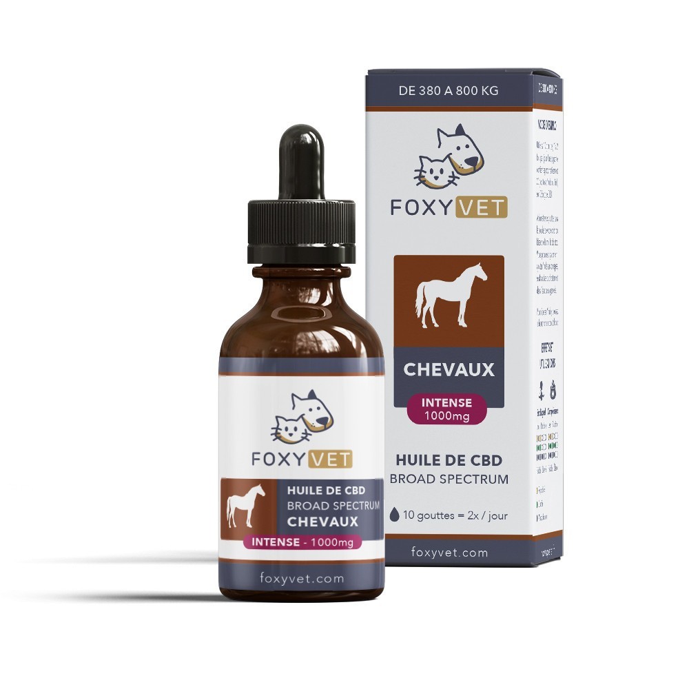 Huile de CBD pour cheval - Foxyvet - CBD.fr Pro