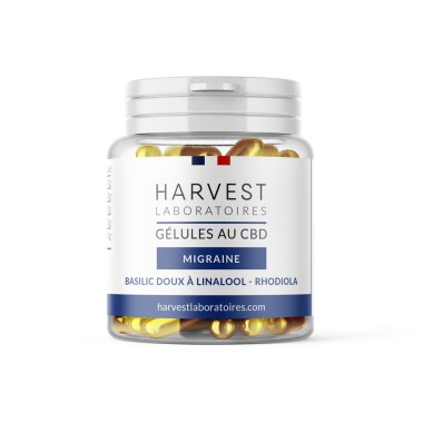 CBD para las migrañas - Pruebe las cápsulas de CBD de Harvest Laboratoires
