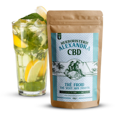 Té verde frío con CBD y frutas - CBD.es Pro